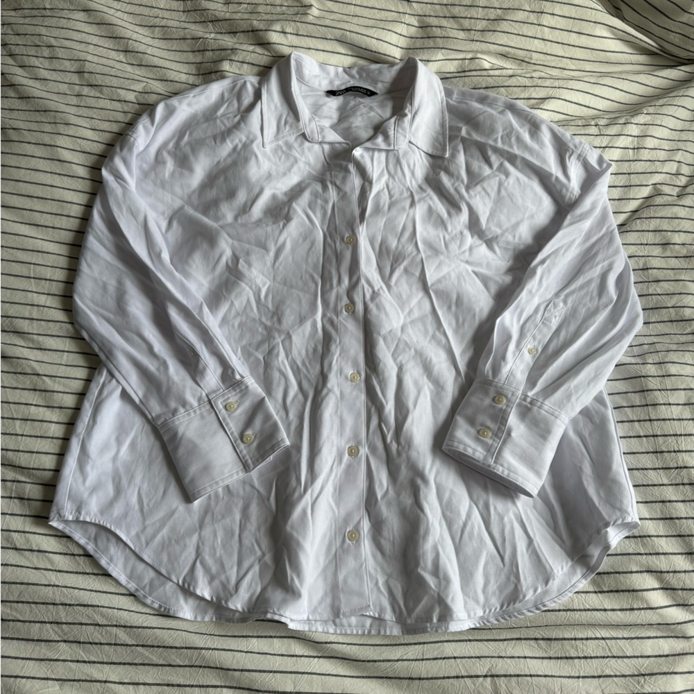Zara white button up — never worn